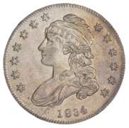 1834 Capped Bust Half Dollar - Small Date - Small Letters