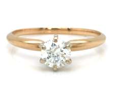 Glowing 14kt YG Diamond Solitaire Ring