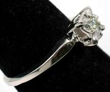 Precious Diamond Solitaire Ring in 14KT White Gold