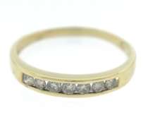 Nice Yellow Gold Diamond Channel Band