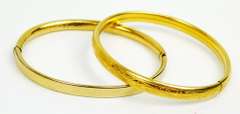 2 Child's Vintage Gold-Filled Bangle Bracelets