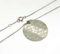 Tiffany & Co Small Notes Disc Pendant Necklace