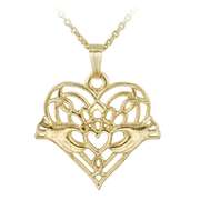 14K Gold Filled Hands Holding Heart Necklace