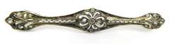 Antique Sterling Filigree Bar Pin with Paste Stones