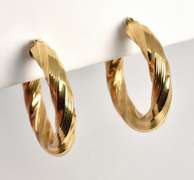 Pretty Quarter Sized Hoop Earrings