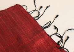 Green Gecko Red Silk Scarf