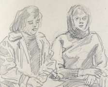 VERY COLLECTIBLE PENCIL DRAWINGS ON PAPER BY KORNNEEV