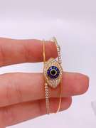 Gorgeous 18kt GP Gemstone Cuff Bracelet