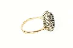 10K Yellow Gold 1.57 Ctw Natural Sapphire Diamond Halo Ring