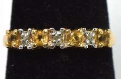 Refreshing Citrine & Diamond Accent Ring in Vermeil