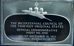 Franklin Mint Bicentennial Council The Thirteen Original States Ingot # 1
