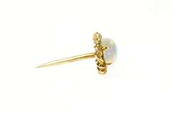 14K Yellow Gold Victorian Natural Opal Twist Trim Lapel Pin/Brooch