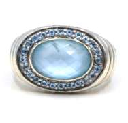 Fabulous Silver John Hardy Blue Topaz Ring
