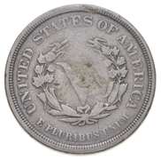 1883 Liberty V Nickel - Lamination Error