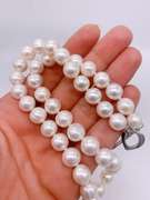 18 inch Pearl Necklace with Silver Heart Toggle