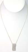 Sterling Silver White Stone Necklace