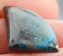Captivating 17.20ct sharks fin cut blue Azurite