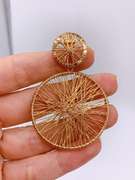 Flashy 22kt Plated Sterling Silver Earrings