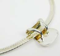 Italian Sterling Omega Neckpiece with Slide Pendant