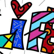 Life Blue Mini Word by Britto, Romero Britto, Romero Life Blue Mini Word