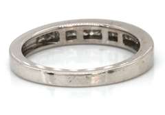 Classic 18kt WG Princess Cut Channel Set Diamond Band
