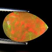2.29ct full floral flashing semi-black Welo Opal