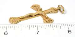 Ornate Crucifix Pendant in 18KT Yellow Gold