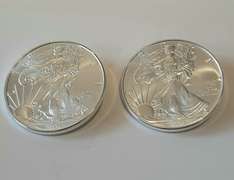 2 X 2021 Unc Silver Eagles
