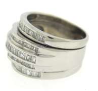 Dazzling White Gold Multi Row Diamond Band Ring