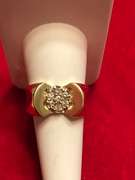 MEN'S 14K GOLD AND DIAMOND RING