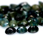 Heated only! 15.21ct blue green Sapphire set