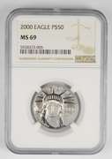 MS69 2000 $50 American Platinum Eagle 1/2 Oz - Graded NGC