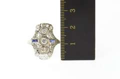18K White Gold 0.85 Ctw Art Deco Diamond Engagement Ring