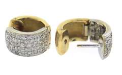 Incredible 18kt Pave Diamond Hoop Earrings