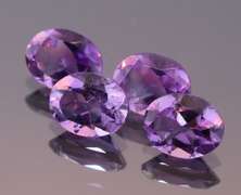 Glittering 6.39ct 7x9mm real Bolivian Amethyst set