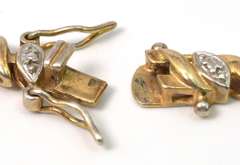 2-Tone Vermeil Bracelet with Diamond Accent