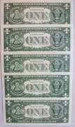 (5) Gem Crisp 1969 $1 Star Notes All Series Through 1969-D!
