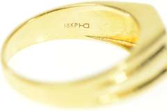 18K Yellow Gold 0.46 Ctw Princess Diamond Squared Men's Ring