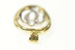 10K Yellow Gold Two Tone Family Love Diamond Halo Pendant