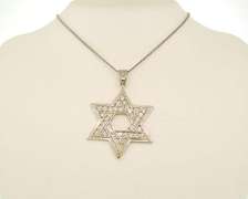 Fantastic Star of David 3.79cts Diamond Necklace