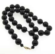 Black Onyx Bead Necklace