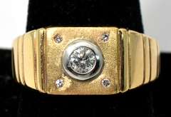 14KT Custom Men's Diamond Ring