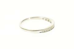 14K White Gold Classic Diamond Channel Wedding Band Ring