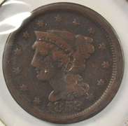 1853 Braided Hair Large Cent