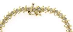 Gorgeous 14kt YG 4.50CTW Diamond "S"-Link Tennis Bracelet