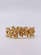 Sterling Silver & Gold Plated Flower Band Ring