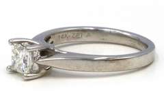 Stunning 14kt WG Classic Princess Cut Diamond Solitaire Ring