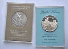 2 Eyewitness Sterling Early Space Medals