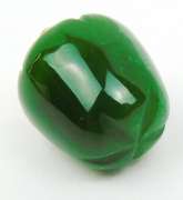 Vintage 10K Green Jade Apple Pendant