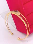 Gorgeous 18kt GP Gemstone Cuff Bracelet